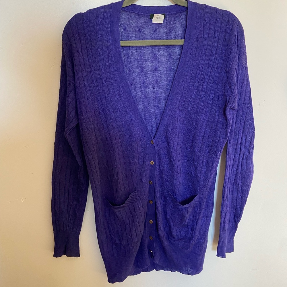 Linen J Crew Cardigan